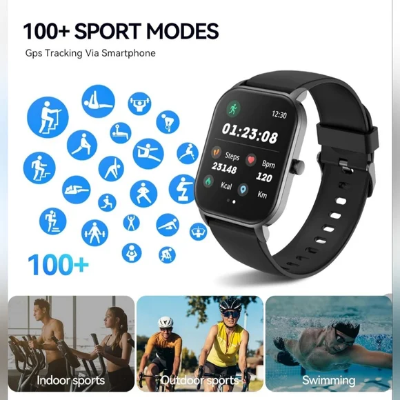 Men's/Women's Fitness Smart Watch Bluetooth Waterproof - Picture 4 of 7